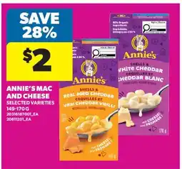 Real Canadian Superstore ANNIE'S MAC AND CHEESE offer