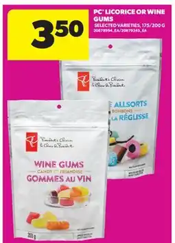 Real Canadian Superstore PC LICORICE OR WINE GUMS, , 175/200 G offer