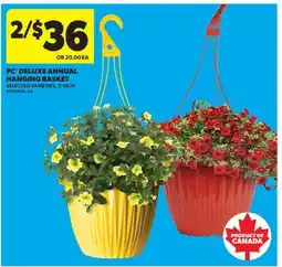 Real Canadian Superstore PC DELUXE ANNUAL HANGING BASKET, 11 INCH offer