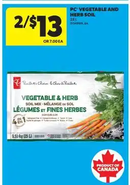 Real Canadian Superstore PC VEGETABLE AND HERB SOIL offer