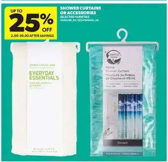 Real Canadian Superstore SHOWER CURTAINS OR ACCESSORIES offer