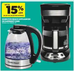 Real Canadian Superstore HAMILTON BEACH APPLIANCES OR GARMENT CARE offer