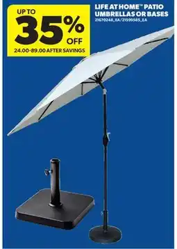 Real Canadian Superstore LIFE AT HOME PATIO UMBRELLAS OR BASES offer