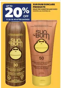 Real Canadian Superstore SUN BUM SUNCARE PRODUCTS offer