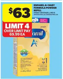 Real Canadian Superstore ENFAMIL A + BABY FORMULA POWDER REFILL, 992 G offer