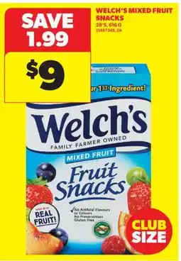 Real Canadian Superstore WELCH'S MIXED FRUIT SNACKS, 28' S offer