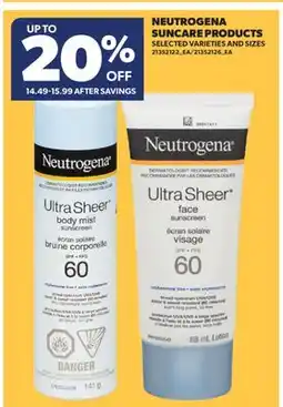 Real Canadian Superstore NEUTROGENA SUNCARE PRODUCTS offer