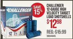 Cabela's CHALLENGER 12-GAUGE HIGH VELOCITY TARGET LOAD SHOTSHELLS offer