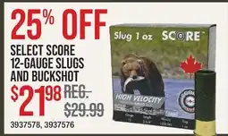 Cabela's SELECT SCORE 12-GAUGE SLUGS AND BUCKSHOT offer