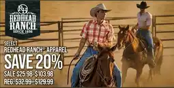 Cabela's REDHEAD RANCH APPAREL offer