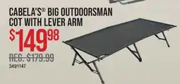 Cabela's CABELA'S BIG OUTDOORSMAN COT WITH LEVER ARM offer