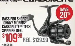 Cabela's BASS PRO SHOPS JOHNNY MORRIS CARBONLITE TECH SPINNING REEL offer
