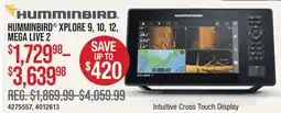 Cabela's HUMMINBIRD XPLORE 9, 10, 12, MEGA LIVE offer