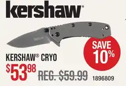 Cabela's KERSHAW CRYO offer