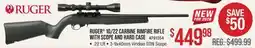 Cabela's RUGER 10/22 CARBINE RIMFIRE RIFLE WITH SCOPE AND HARD CASE offer