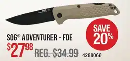 Cabela's SOG ADVENTURER-FDE offer