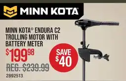 Cabela's MINN KOTA ENDURA C2 TROLLING MOTOR WITH BATTERY METER offer