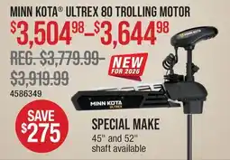 Cabela's MINN KOTA ULTREX 80 TROLLING MOTOR offer