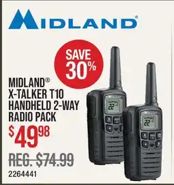 Cabela's MIDLAND X-TALKER T10 HANDHELD 2-WAY RADIO PACK offer