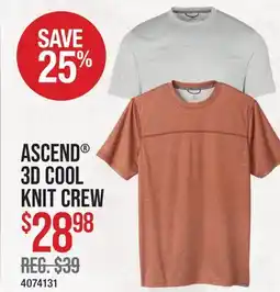 Cabela's ASCEND 3D COOL KNIT CREW offer