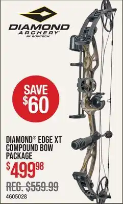 Cabela's DIAMOND EDGE XT COMPOUND BOW PACKAGE offer