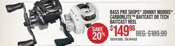 Cabela's BASS PRO SHOPS JOHNNY MORRIS CARBONLITE BAITCAST OR TECH BAITCAST REEL offer
