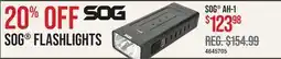 Cabela's SOG AH-1 FLASHLIGHTS offer
