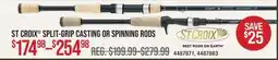 Cabela's ST CROIX SPLIT-GRIP CASTING OR SPINNING RODS offer