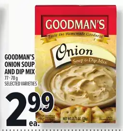 Metro GOODMAN'S ONION SOUP AND DIP MIX offer