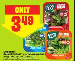 FreshCo GoodLeaf Salad Mixes or Microgreens 113 g or 50 g Product of Ontario offer