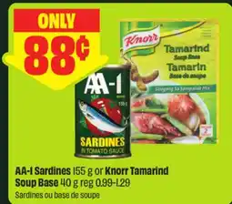 FreshCo AA-1 SARDINES 155 g OR Knorr Tamarind Soup Base 40 g offer