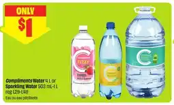 FreshCo Compliments Water 4 L or Sparkling Water 503 ml - 1 L offer