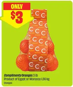 FreshCo Compliments Oranges 3 lb Product of Egypt or Morocco offer
