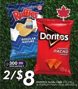Sobeys DORITOS Tortilla Chips 210-235 g or RUFFLES Potato Chips 180-200 g offer