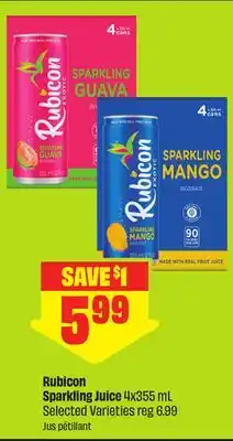 FreshCo Rubicon Sparkling Juice 4x355 mL Selected Varieties offer