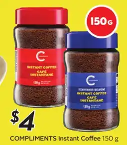 Sobeys COMPLIMENTS Instant Coffee offer