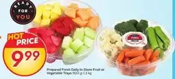 Sobeys Prepared Fresh Daily In-Store Fruit or Vegetable Trays offer