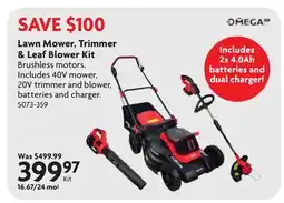 Home Hardware Lawn Mower, Trimmer & Leaf Blower Kit offer