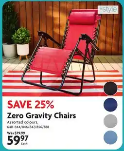 Home Hardware Zero Gravity Chairs offer