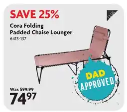 Home Hardware Cora Folding Padded Chaise Lounger offer