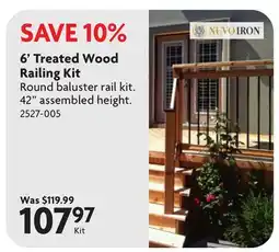 Home Hardware 6' Treated Wood Railing Kit offer