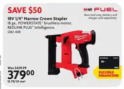 Home Hardware 18V 1/4 Narrow Crown Stapler offer