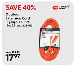 Home Hardware Outdoor Extension Cord offer
