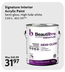 Home Hardware Signature Interior Acrylic Paint offer