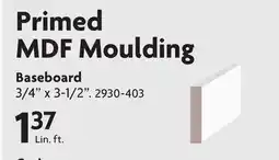 Home Hardware Primed MDF Moulding offer