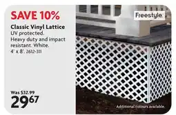 Home Hardware Classic Vinyl Lattice offer