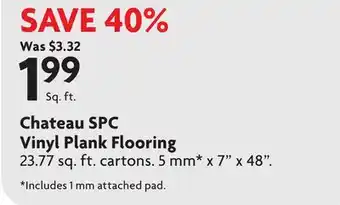 Home Hardware Chateau SPC Vinyl Plank Flooring offer