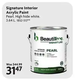 Home Hardware Signature Interior Acrylic Paint offer