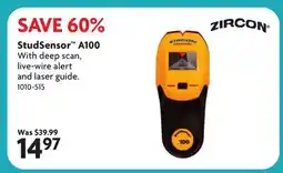 Home Hardware StudSensor A100 With deep scan, live-wire alert and laser guide offer