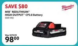 Home Hardware M18 REDLITHIUM HIGH OUTPUT CP3.0 Battery offer